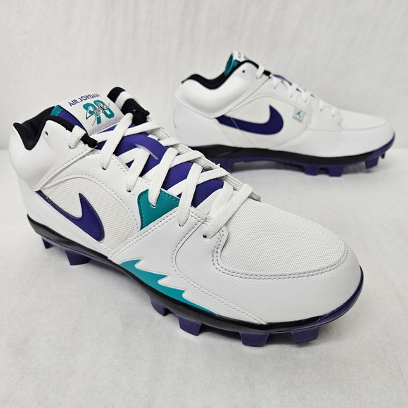 Nike Other - Jordan Stadium 90‎ Low MCS Baseball Cleats HQ0211-105 White Purple Men Size 10.5